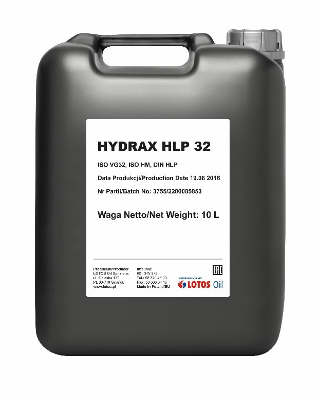 HYDRAX HLP 32 10L, Lotos Oil Hydraulic fluids