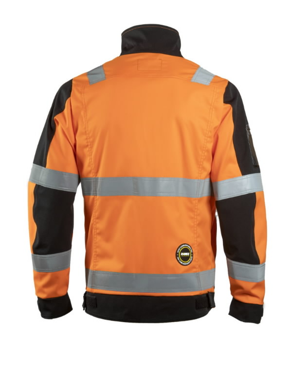 Jacket 6134 stretch hi-vis CL2, orange/black XL 2.