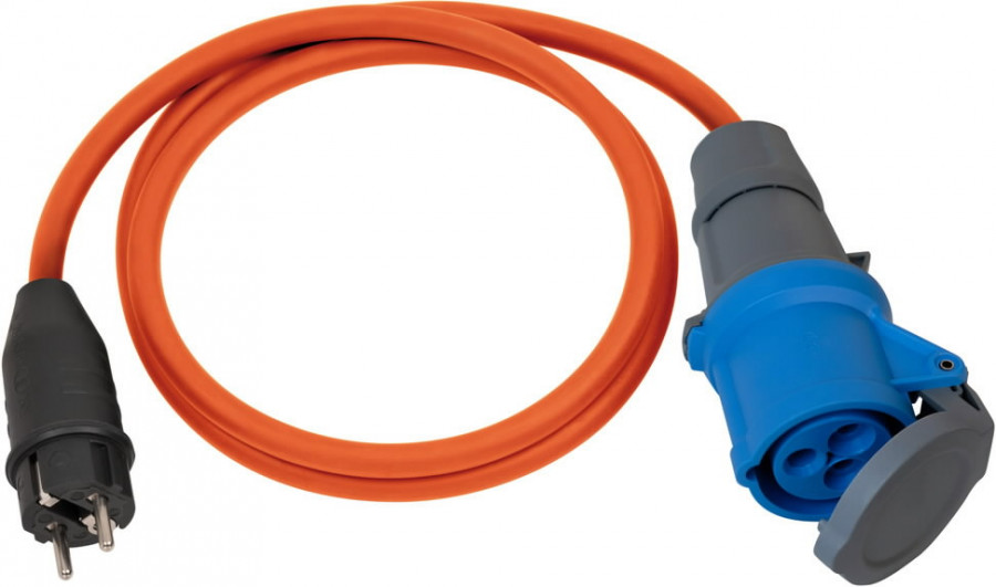 Adapter cable IP44 1,5m orange H07RN-F 3G2.5, CEE 230V/16A 