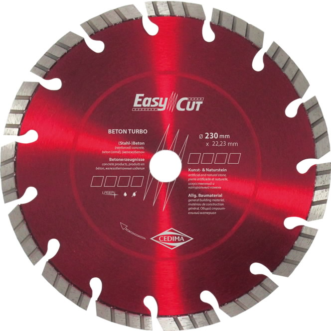 Deimantinis pjovimo diskas Beton Turbo 500x4,2/25,4mm, Cedima
