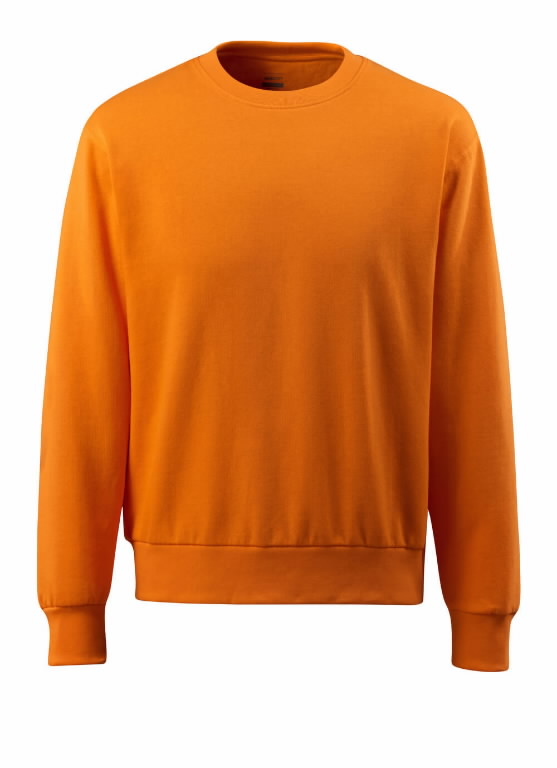 bright orange sweatshirt