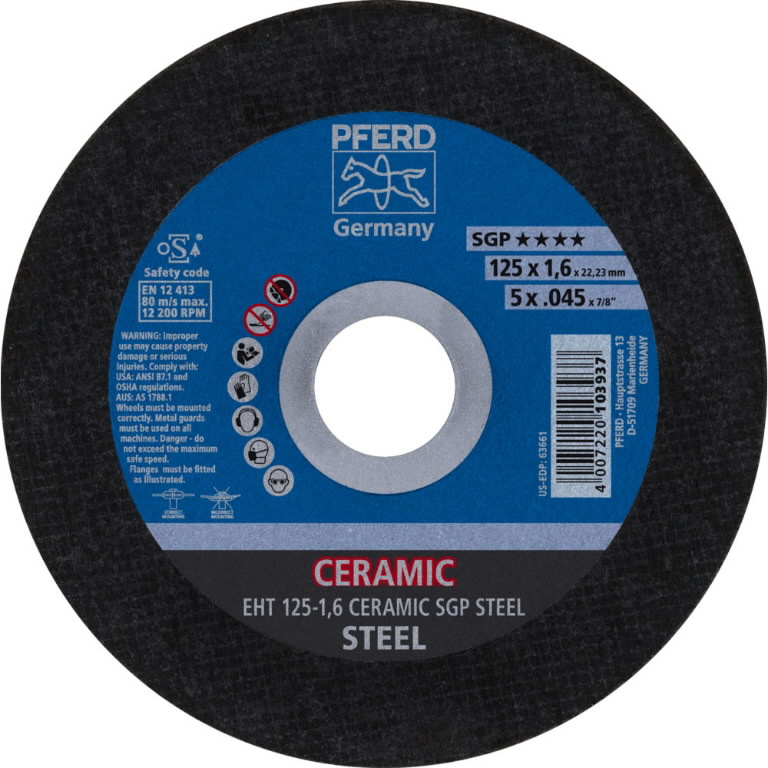 Pjov.disk.metalui 125x1,6mm SGP Ceramic STEEL, Pferd