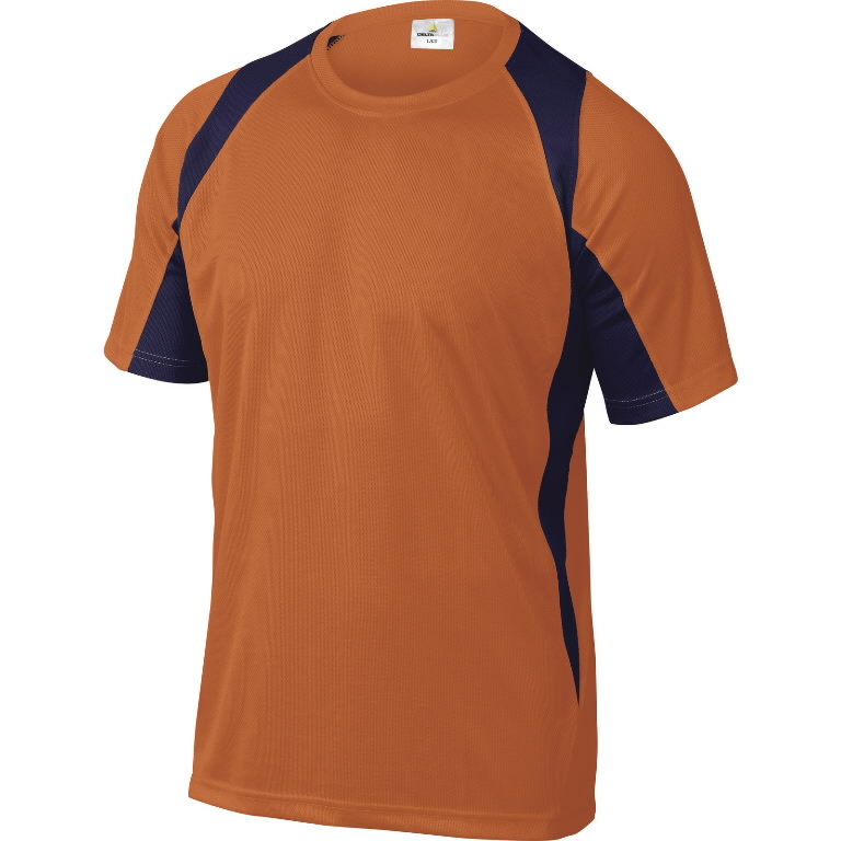 Marškinėliai BALI, poliesteris, oranžinė/t. mėlyna XL