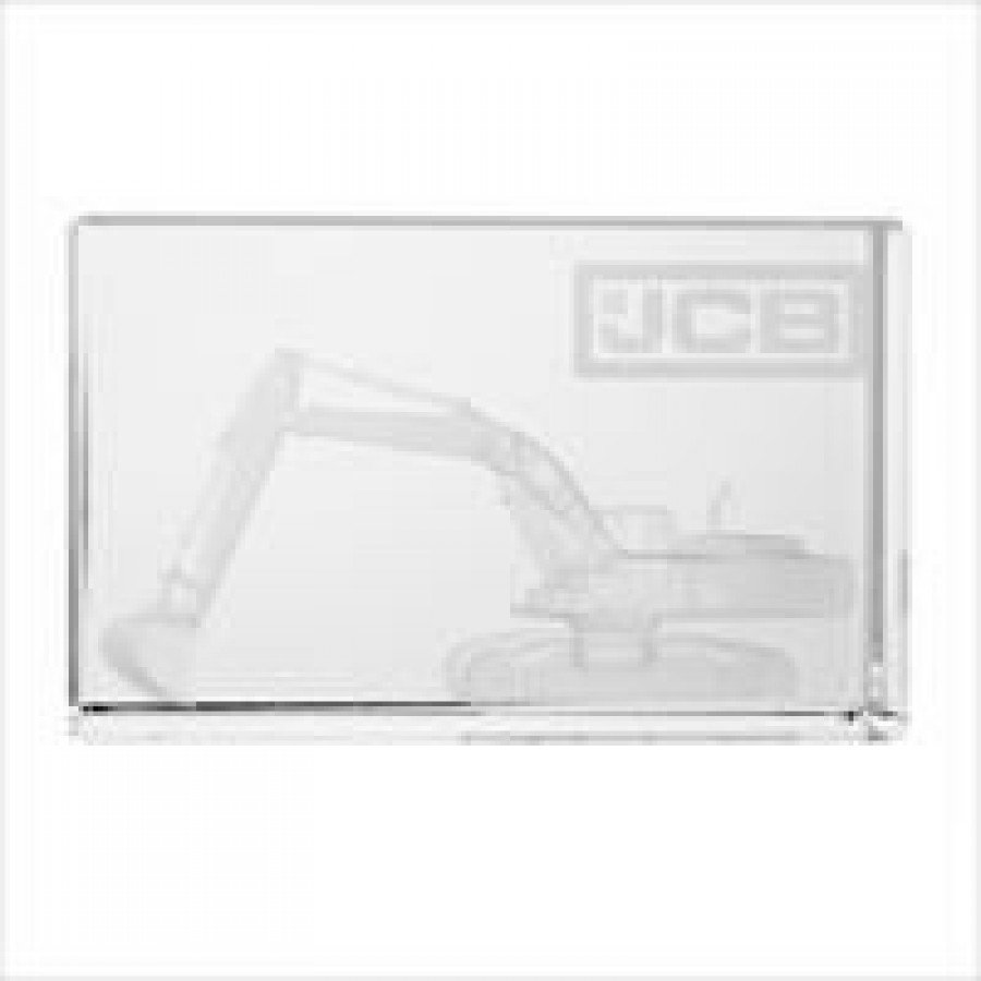 Rectangle Block Crystal - Excavator, JCB