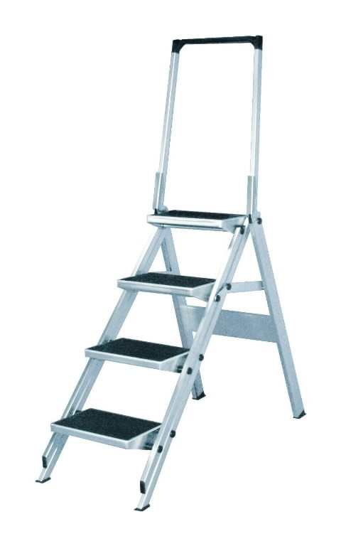 Safety step with handrail 4 steps 6061, Hymer