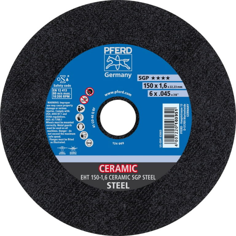 Metallilõikeketas SGP Ceramic Steel 150x1,6/22,23mm
