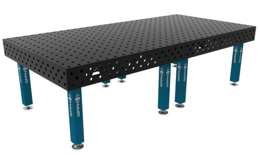 Suvirinimo stalas Pro 3000x1480mm, plienas, apkrova 5600kg (28mm), GPPH S.C.