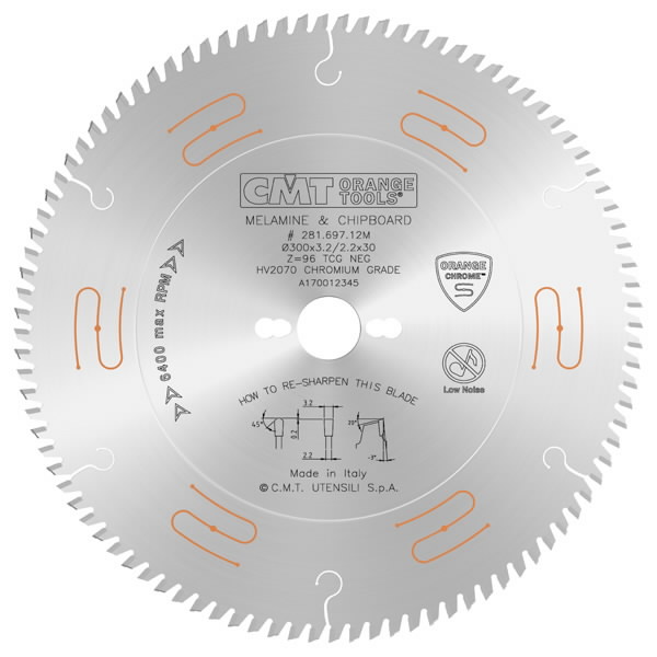 Pjovimo diskas HM (Chrome) 300x3.2/2.2x30 Z96 TCG-3°NEG