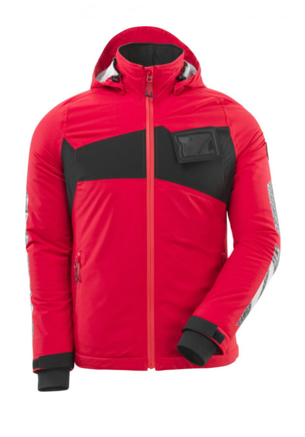 women's red winter coat with hood