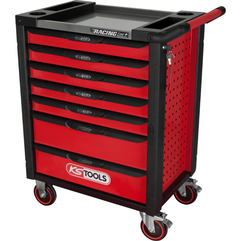 RACINGline BLACK/RED tool cabinet with 7 drawers, KS Tools