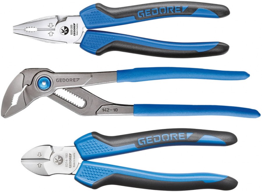 Plier set 3pc, S 8393, Gedore Pliers sets