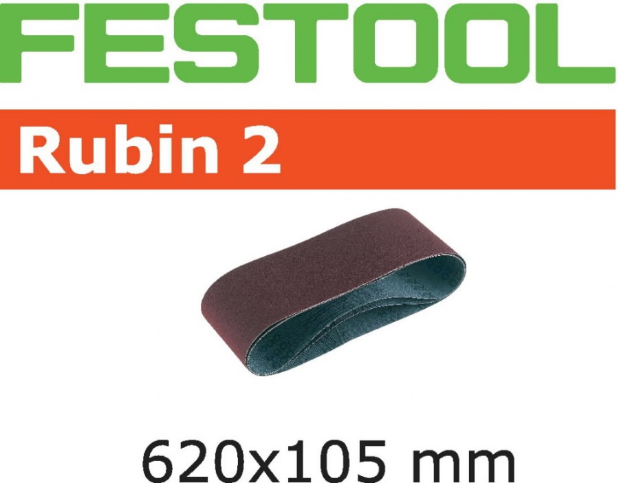 Grinding belt RUBIN 2 10pcs 105x620mm P60, Festool