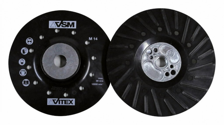Backing pad for fiber disc with ventilation 125mm M14, VSM 2.