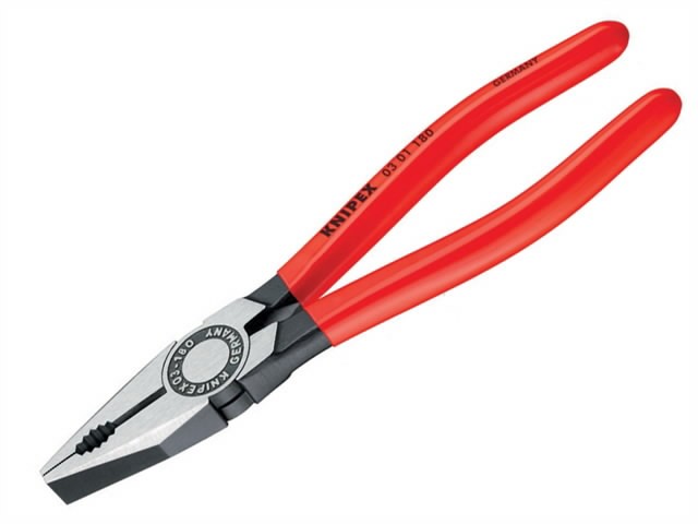 Kombinuotos replės plastikinėmis rankenomis 200mm, Knipex