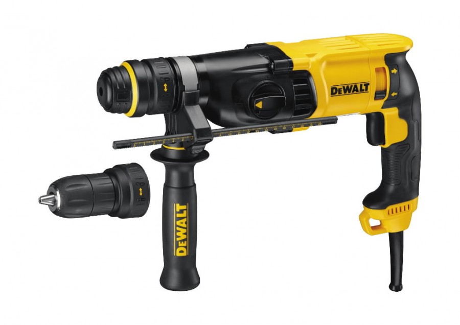 Hammer drill D25134K, SDS+, 800W + 13mm additional chuck, DeWalt