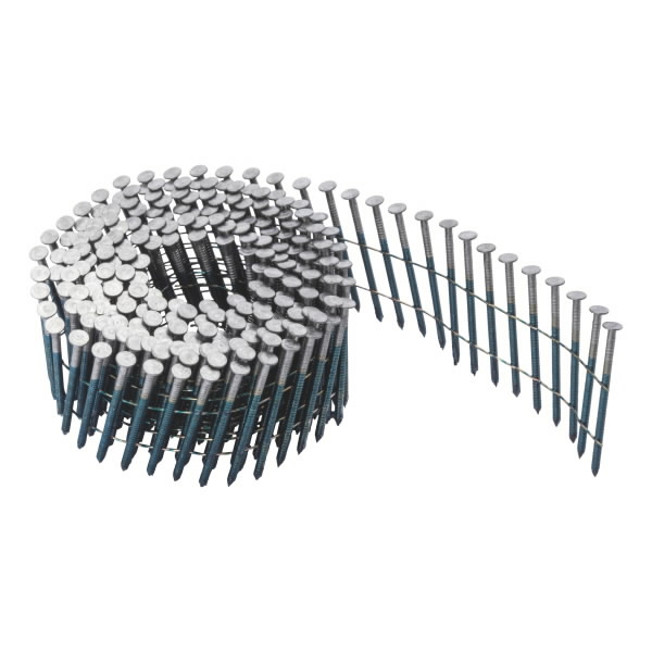 Nails 50/50mm, coil nail, bright, ring profile 3600pc, Rapid