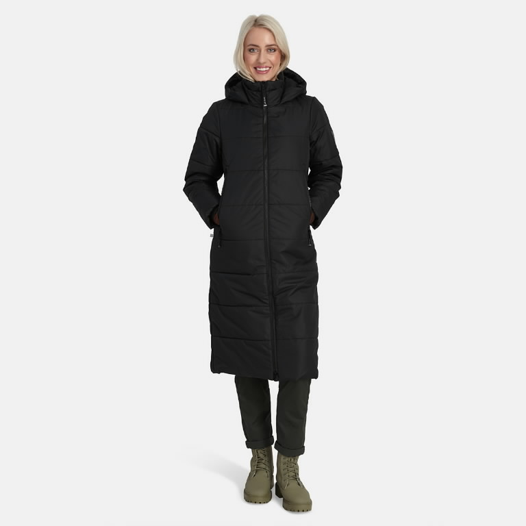 Winter coat Nina 1 hooded, black M