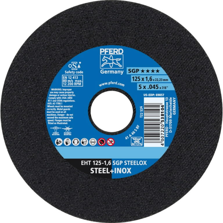 Lõikeketas SGP Steelox 125x1,6mm, Pferd