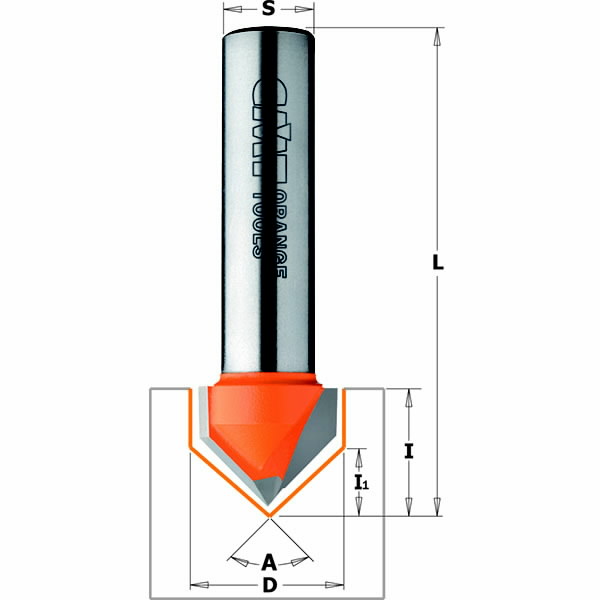 V-GROOVING BIT 90 DEG HW S=8 D=31,7X19, CMT