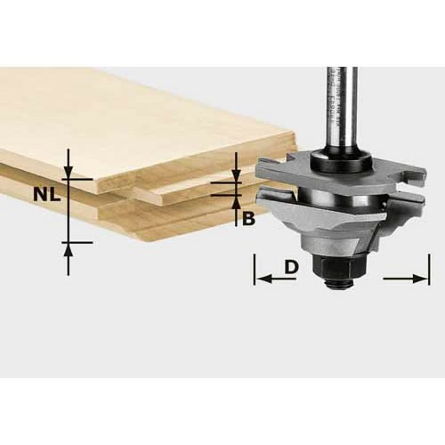 Vedru-profiilifrees HW, vars 8 mm HW S8 D46 x D12-FD, Festool