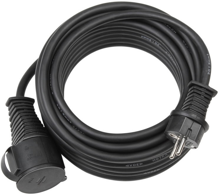 Extension Cable IP44 25m 3G1,5 black 1