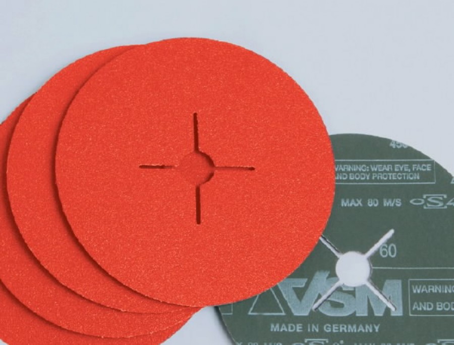 Шлифовальный фибровый диск 125х22 мм A60 XF870, VSM