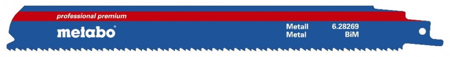 Zobenzāģa asmens metālam 2 gab. BiM 1,1x225mm, Professional, Metabo