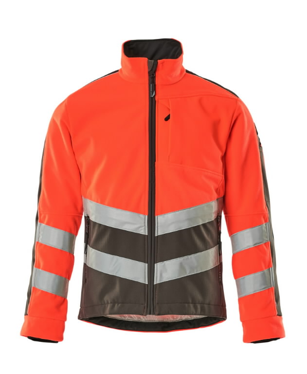 Fleece jacket Sheffield, CL2, red/dark anthracite L