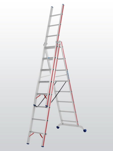 Combination ladder 3x10 steps 3,02/7,22m 6047, Hymer