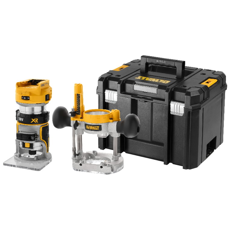 Cordless router DCW604NT, 930W,BL, carcass, 68mm collet, DeWalt Cordless special tools