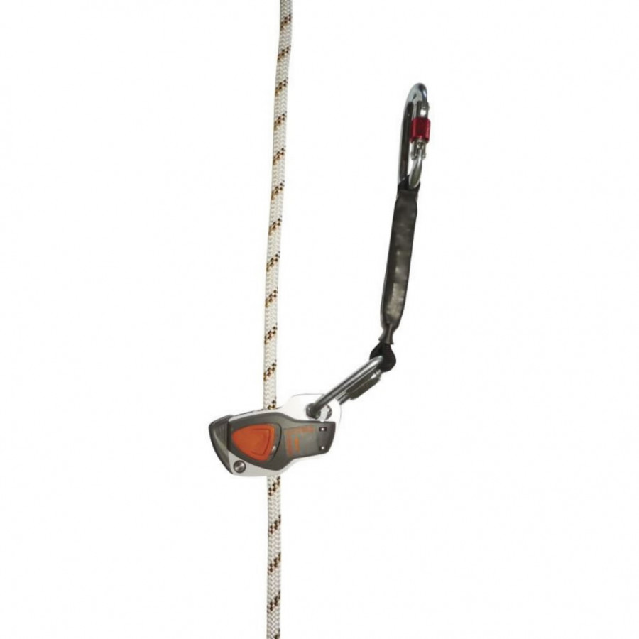 Sliding fall arrester + stopper on rope with energy absorber, Delta Plus