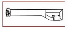 Straight Heating tip A800 L=200mm 90 degrees standard 