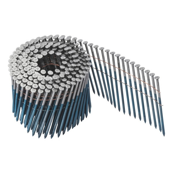 Nails 50/90mm, coil nail, bright,  ring profile 1800pc, Rapid