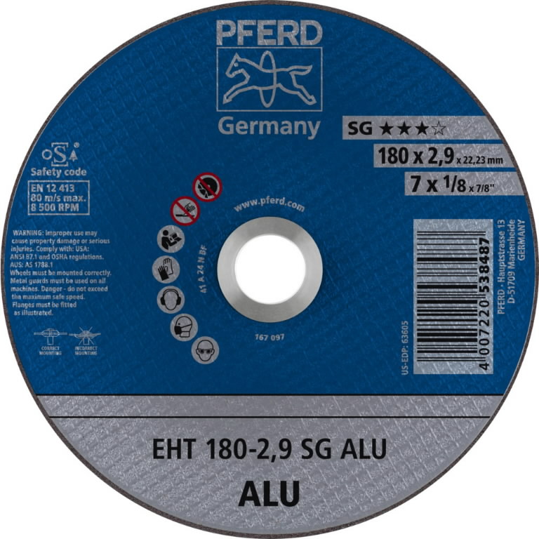 Cut-off wheel SG Alu 180x2,9mm, Pferd
