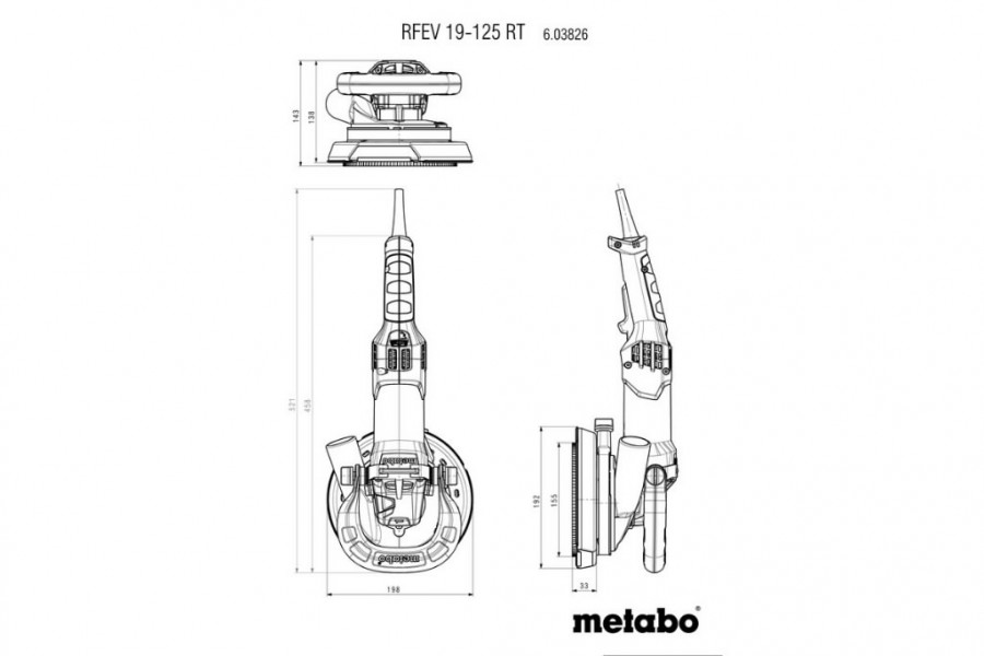 Renoveerimisfrees RFEV 19-125 RT, lõikepeaga, Metabo
