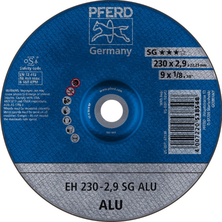 Griezējdisks SG Alu EH 230x2,9mm, Pferd