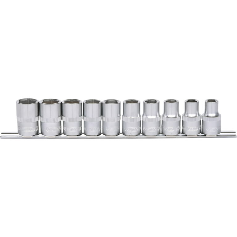 Kuuskantpadrunite komplekt 1/2", 10-19mm, 10-osa, KS Tools