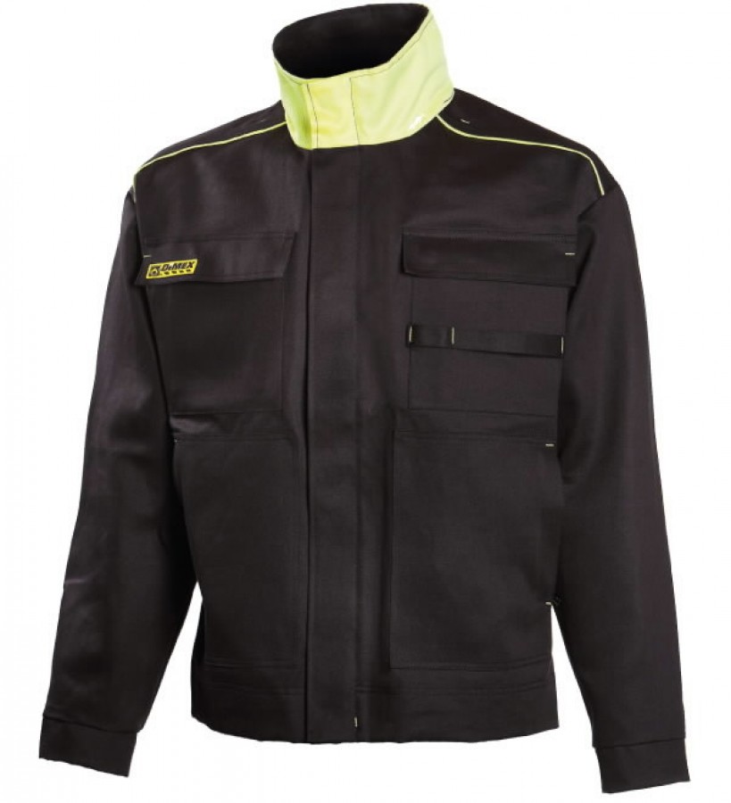 Куртка для сварщиков Dimex 644, чёрная/жёлтая, размер М, DIMEX
