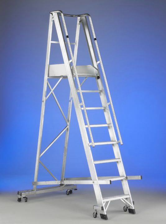 Mobile stocker`s ladder CASTELLANA MAXI 4WD 8 steps, Svelt
