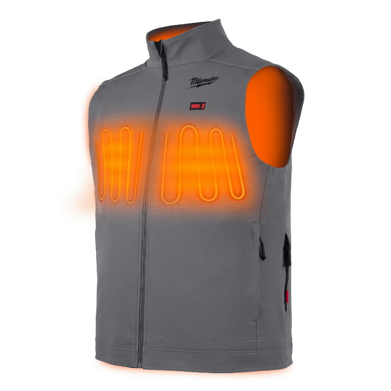 HEATED VEST M12 HVGREY1-0, grey XXL 3.