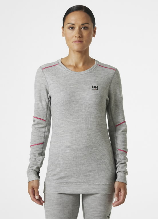 Apatiniai marškinėliai LIFA MERINO CREWNECK, moteriški, pilka XL 2.
