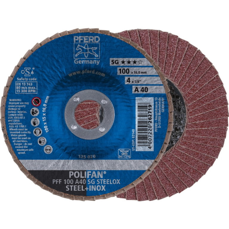 Lapelinis šlifavimo diskas SG STEELOX 100x16mm P40 1