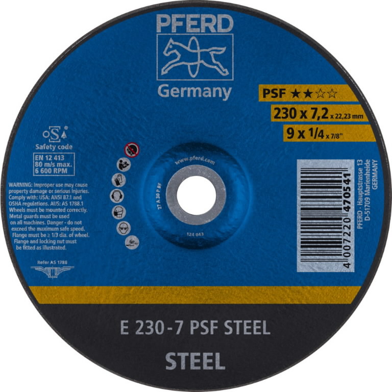Metallilihvketas PSF Steel 230x7,2mm, Pferd