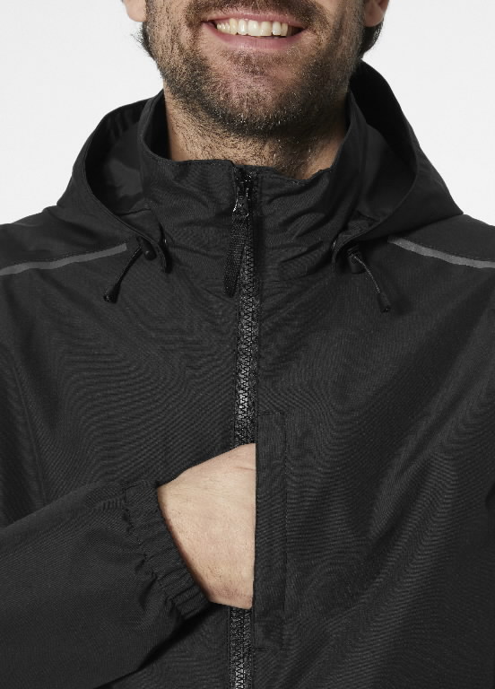 Shell jacket Manchester 2.0 zip in, black XS 4.