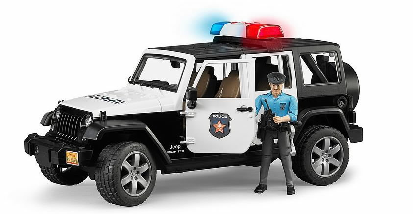 Model Jeep Wrangler + police 1:16 BRUDER, Granit
