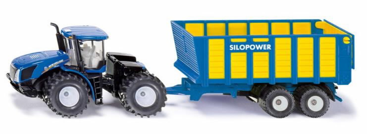 Model NEW HOLLAND + trailer 1:50 SIKU, Granit