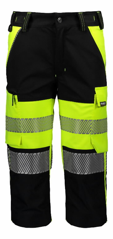 Tööpüksid 3/4 6069 Superstrets, kõrgnähtav CL1 kollane/must M, Dimex