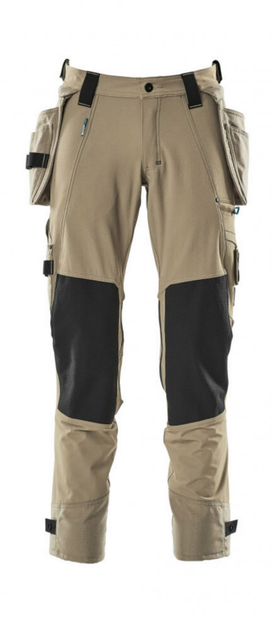 Kelnės 17031 Advanced, su kabančiomis kišenėmis, chaki 90C52