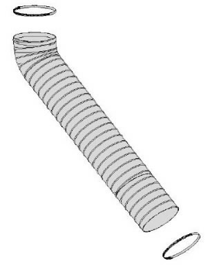 Žarna L=2150mm/d=163mm, su 2 spaustuvai Junior LM-2 