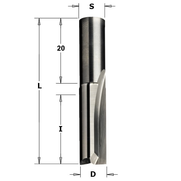 ROUTER CUTTER SOLID HW Z2 8X30X60 RH, CMT